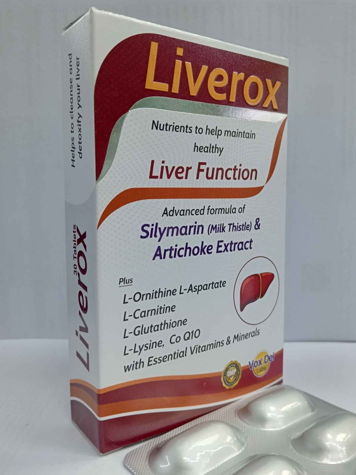 Liverox Tablets (is an advanced formula with Artichoke extract and Choline which Contribute to the maintenance of normal liver function)