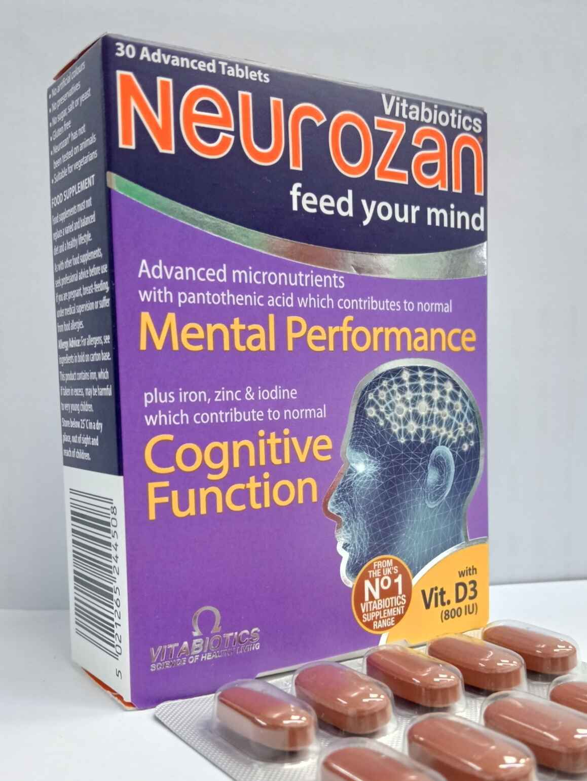 Vitabiotics Nurozan tablets (Advanced micronutrients for mental performance and cognitive function)