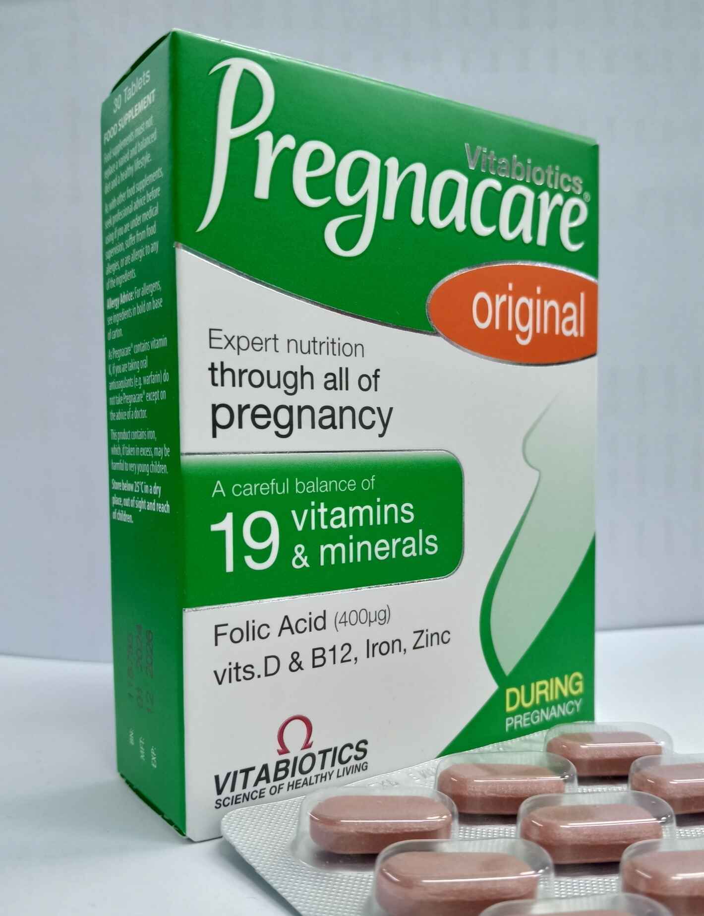 Pregnacare Original Tablets Expert nutrition through all stages of pregnancy with 19 vitamins and minerals