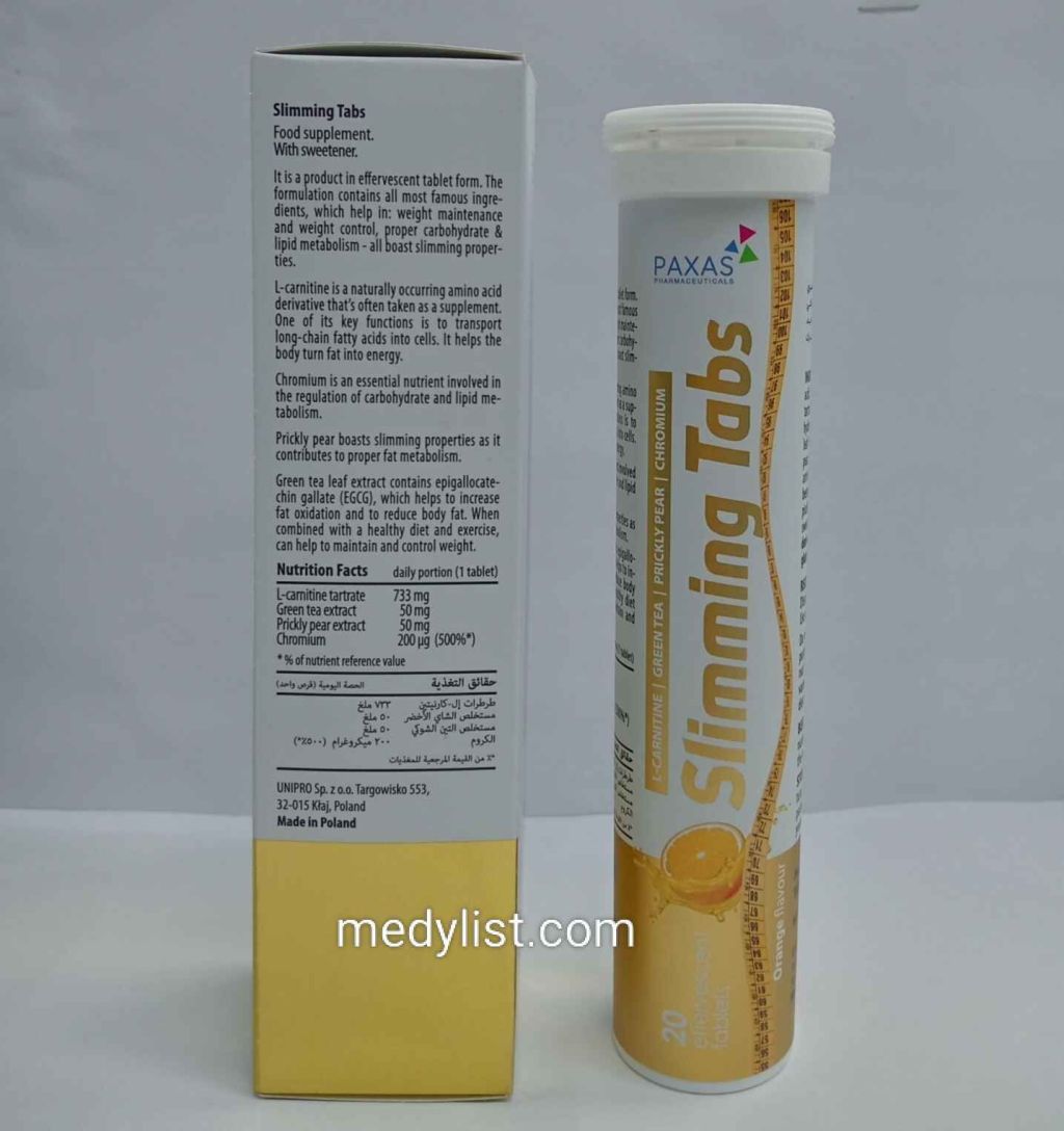 Paxas slimming tablets for weight loss contains 20 Effervascent tablets orange&nbsp;flavor