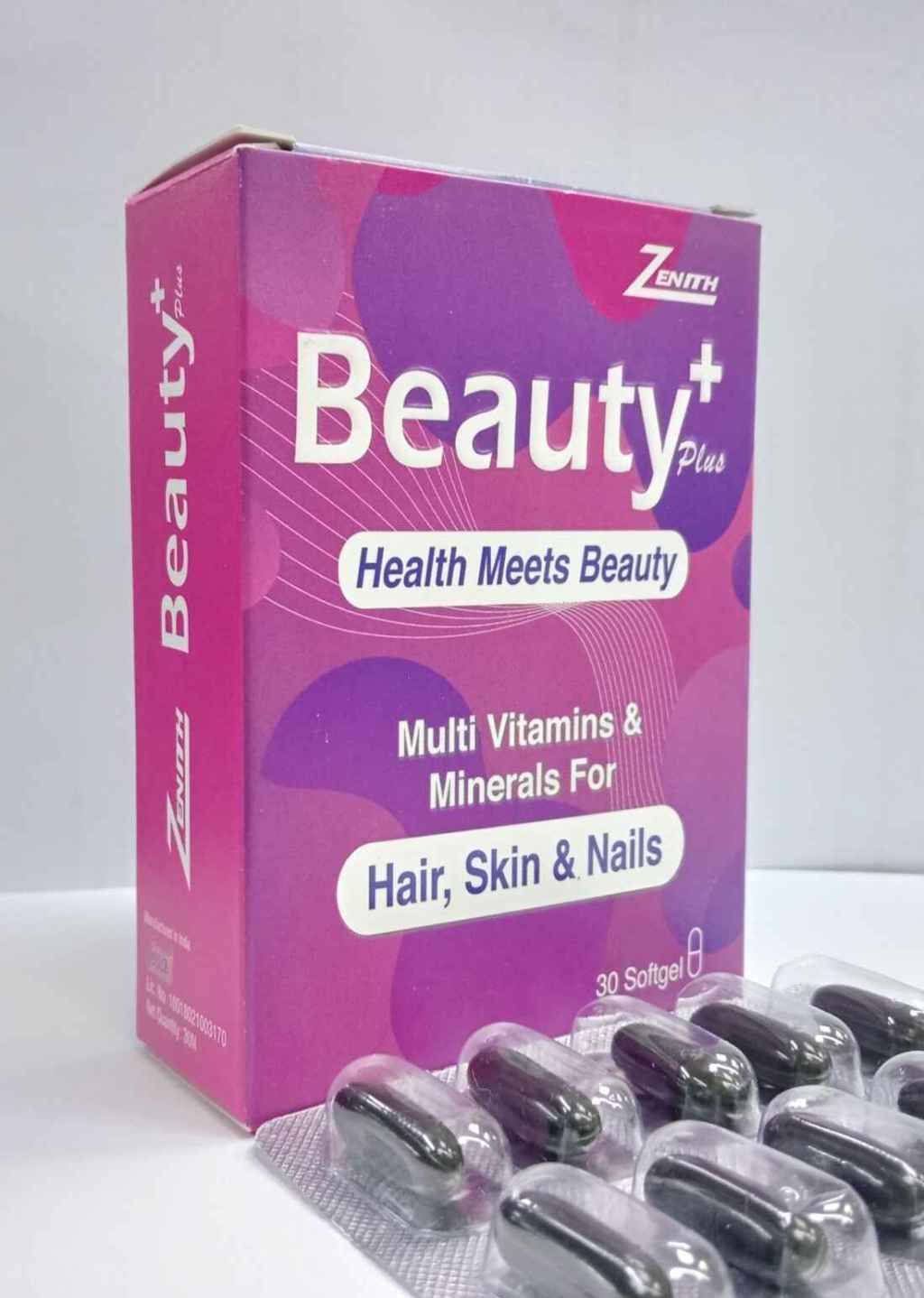 zenith Beauty Plus capsules multivitamin and minerals for Hair, Skin and&nbsp;Nails.