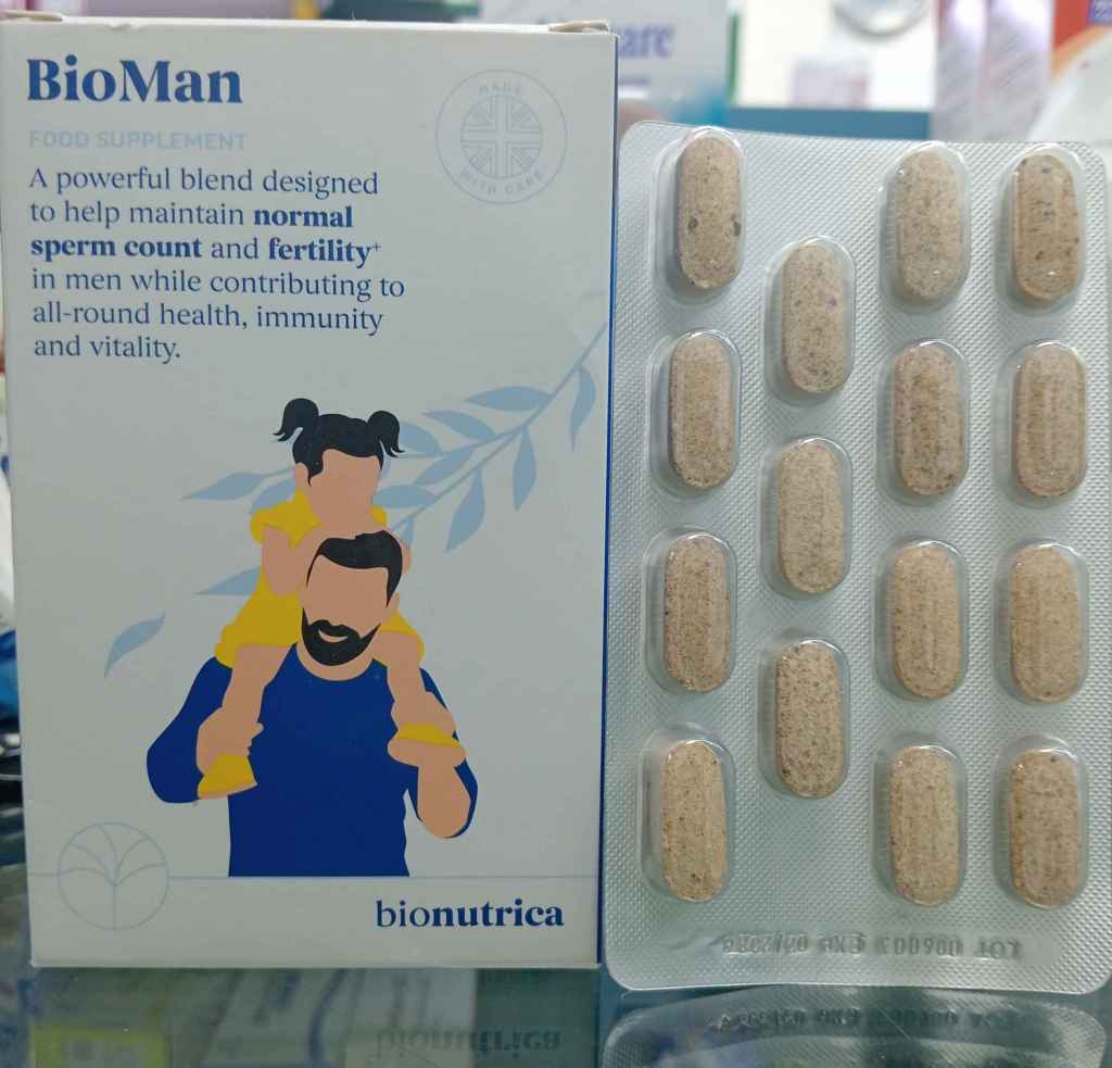 BioMan Food Supplement Tablets helps to maintain normal sperm count and fertility in men while contributing to all-round health, immunity and&nbsp;vitality.