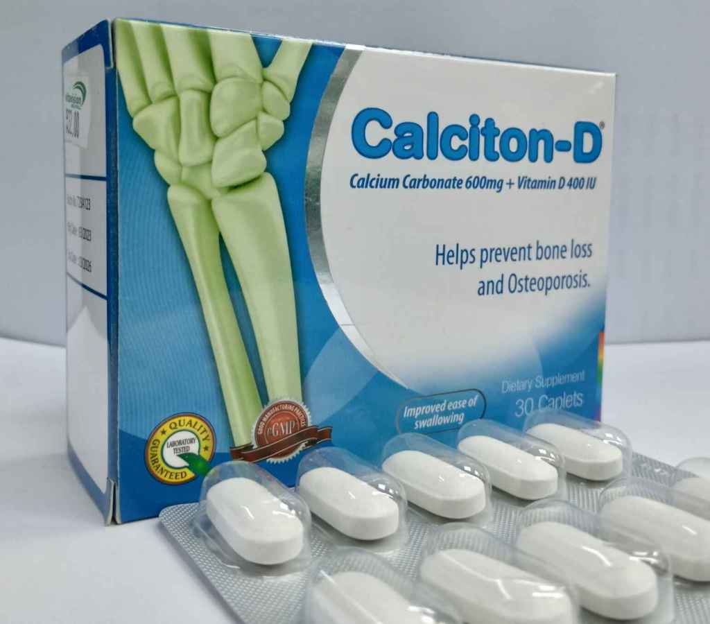 Calcitron D Tablets: Calcium 600 mg and Vitamin D-3 400 I.U helps to prevent bone loss and&nbsp;osteoporosis