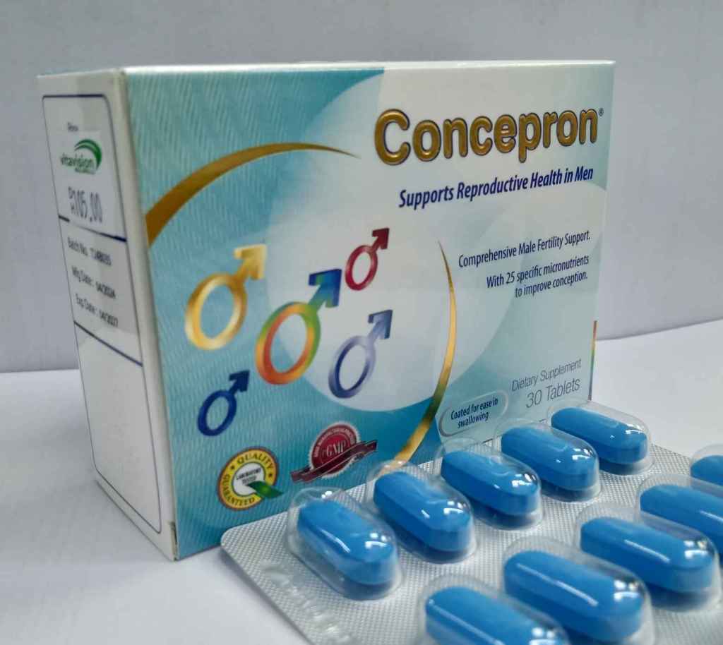 Concepron tablets for Male Reproduction (Concepron incorporates the role of 25 active micronutrients including specific antioxidants which affect sperm count, sperm motility and sperm&nbsp;morphology)