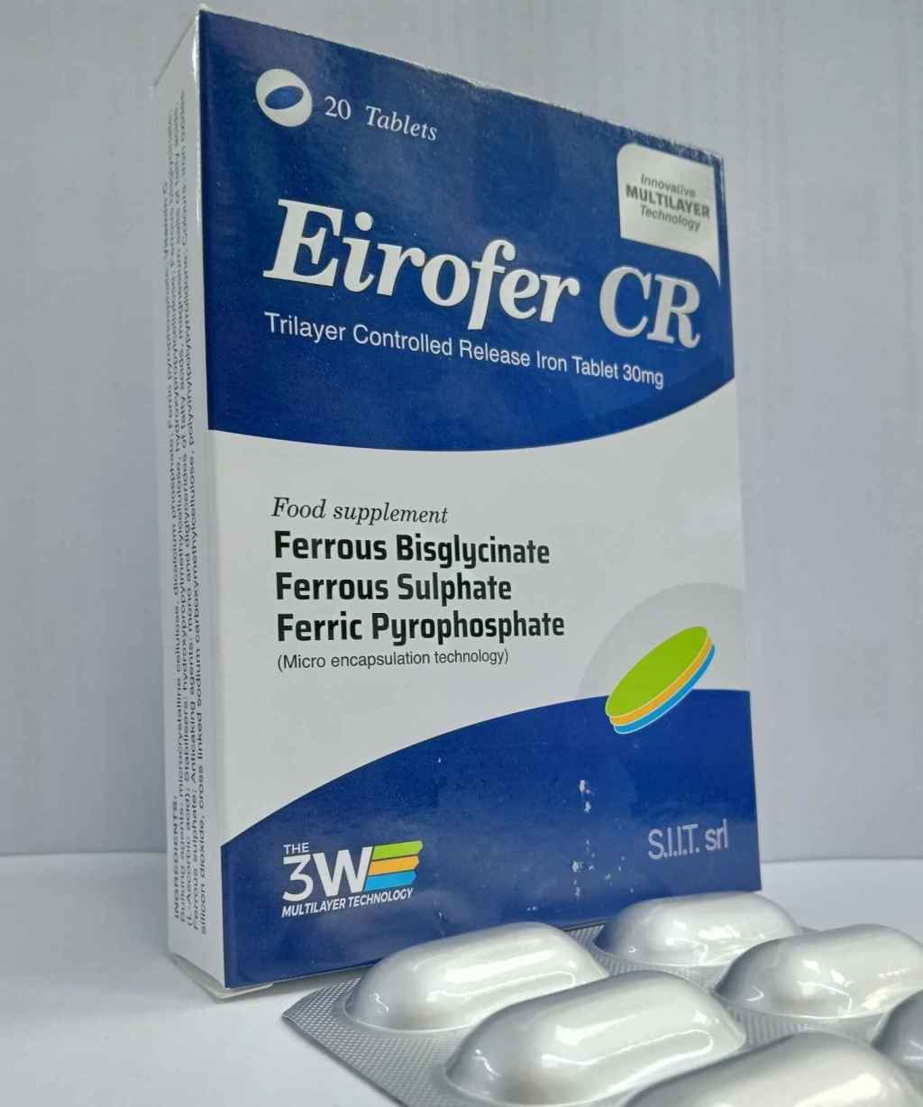 Eirofer CR Tablets(Trilayer Controlled Release lron Tablet&nbsp;30mg.)