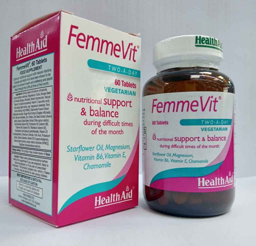 Health Aid FemmeVit Tablets: Optimum nutritional support with natural vitamins, minerals and herbs for women health and&nbsp;well-being