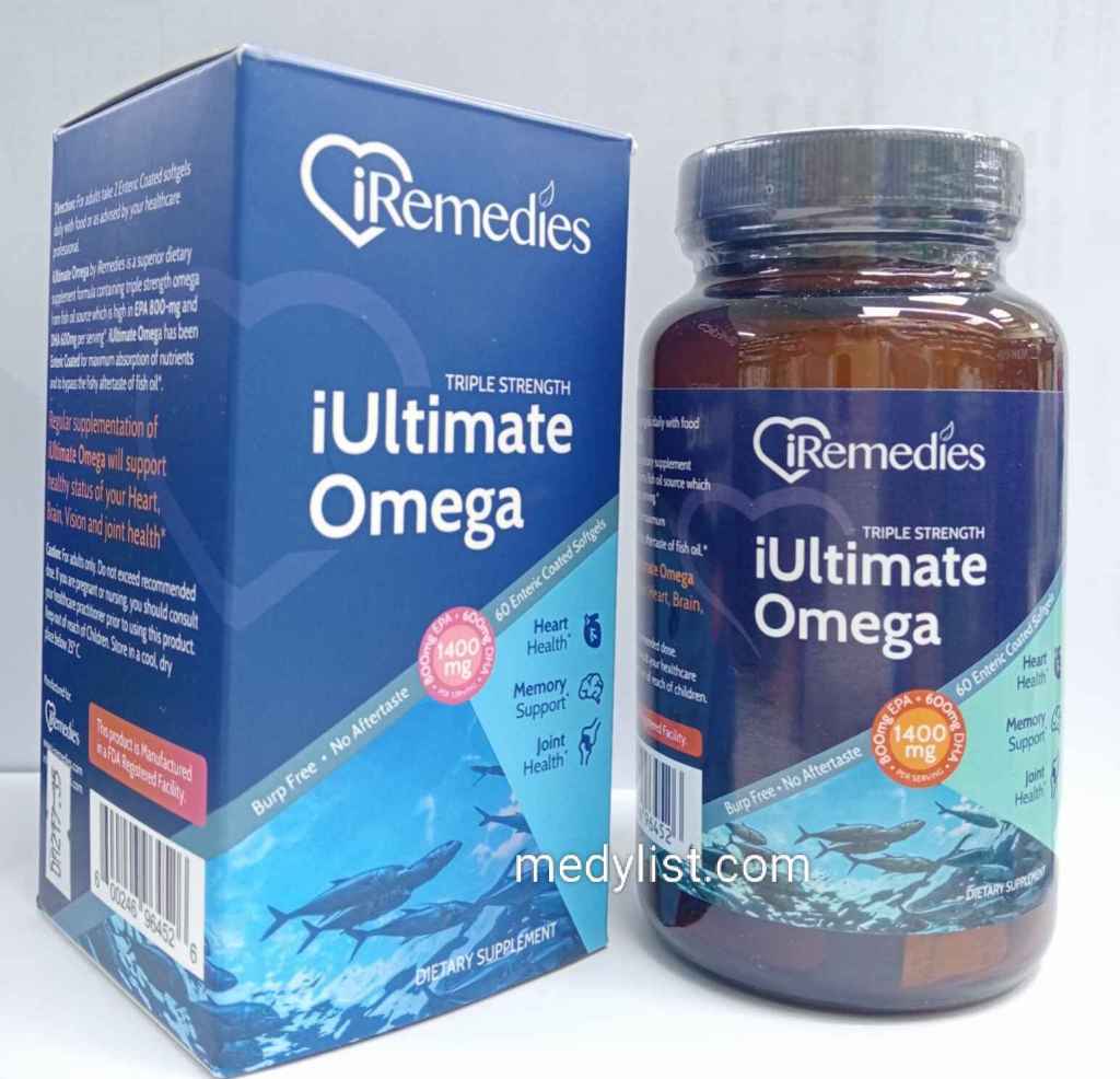 iRemedies Triple Strength Omega-3 Capsules for Heart, memory, vision and joint&nbsp;health.