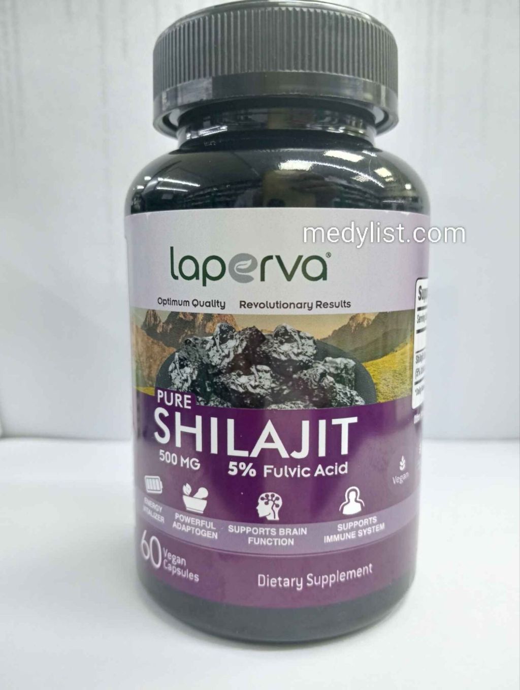 Laperva Pure Shilajith 500 mg Capsules|Boost energy|Powerful adaptogen|support brain function|support immune&nbsp;system|