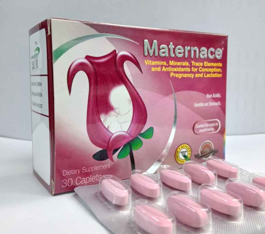 Maternace Tablets (vitamins minerals and trace elements and antioxidant for conception, pregnancy and&nbsp;lactation.