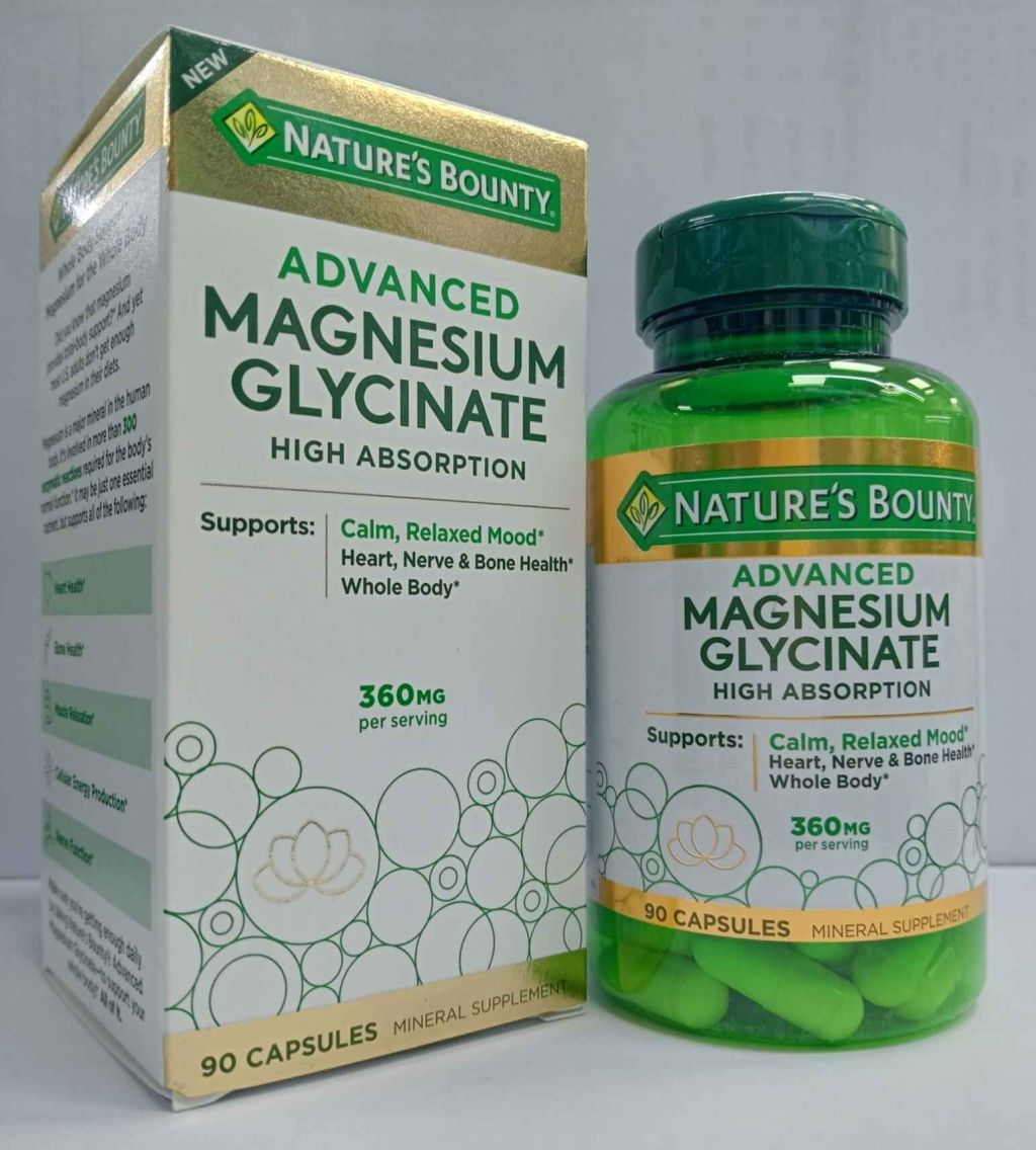Advanced Magnesium Glycinate tablets for Calm, Relax mood, heart, nerve and bone&nbsp;health.