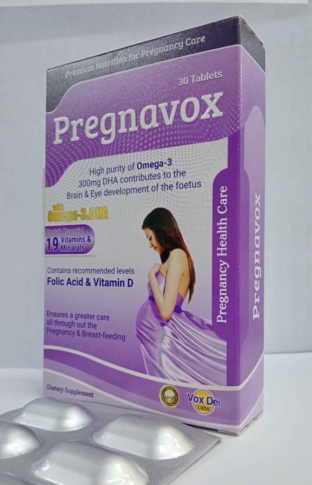Pregnavox tablets is indicated for pregnant women in whom the demands of vitamins and minerals are high during&nbsp;pregnancy.